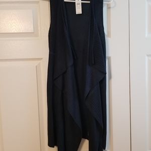 Ann Taylor Factory Navy Knit Vest- NWT- OS